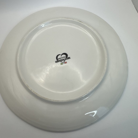 Ceramica Cuore Plate Cherry country scene Italy NEW 9 inch - Picture 7 of 9